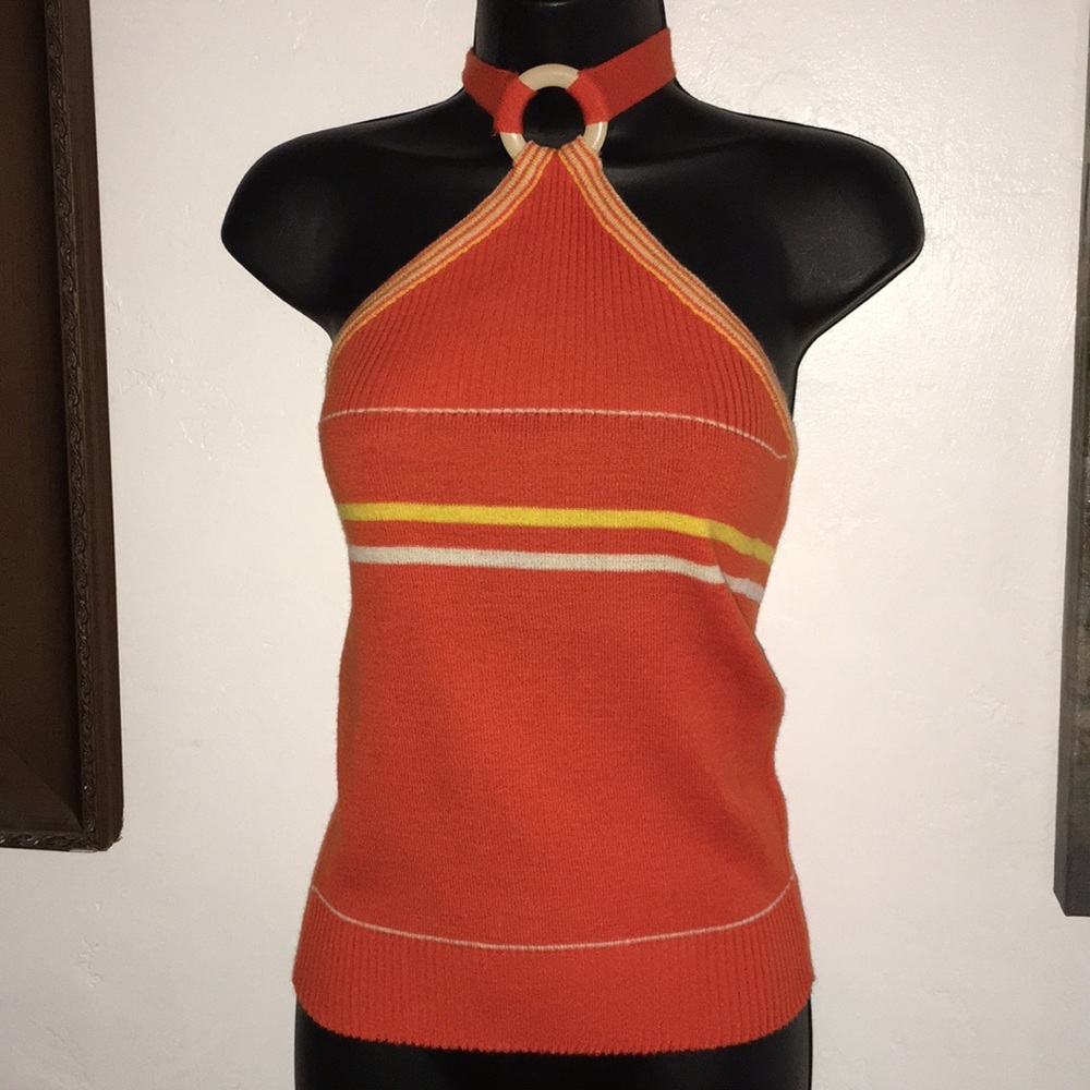 Vintage TiggyPorter twiggy sweater halter top